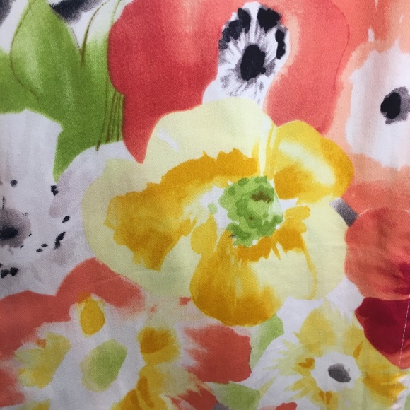 Coldwater Creek | Women’s Colorful Floral Print Pea Coat Jacket - Picture 12 of 16